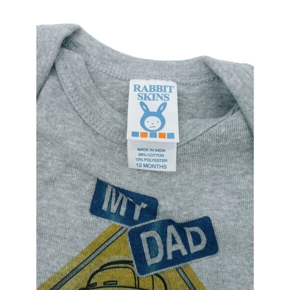 Rabbit Skins My Dad Is Special Baby One Piece Bodysuit Gray Size 12 Months - Picture 5 of 6
